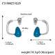 F319 - Boucles d'oreilles goutte bleu acier Image7