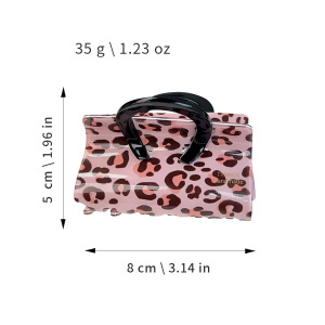 1 Mini Sac À Main Imprimé Léopard, Pinces À Cheveux Pour Femme h5 Image4
