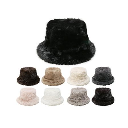 Chapeau de pêcheur en peluche unie (1 pièce)