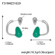 F319 - Boucles d'oreilles goutte en acier vert Image6