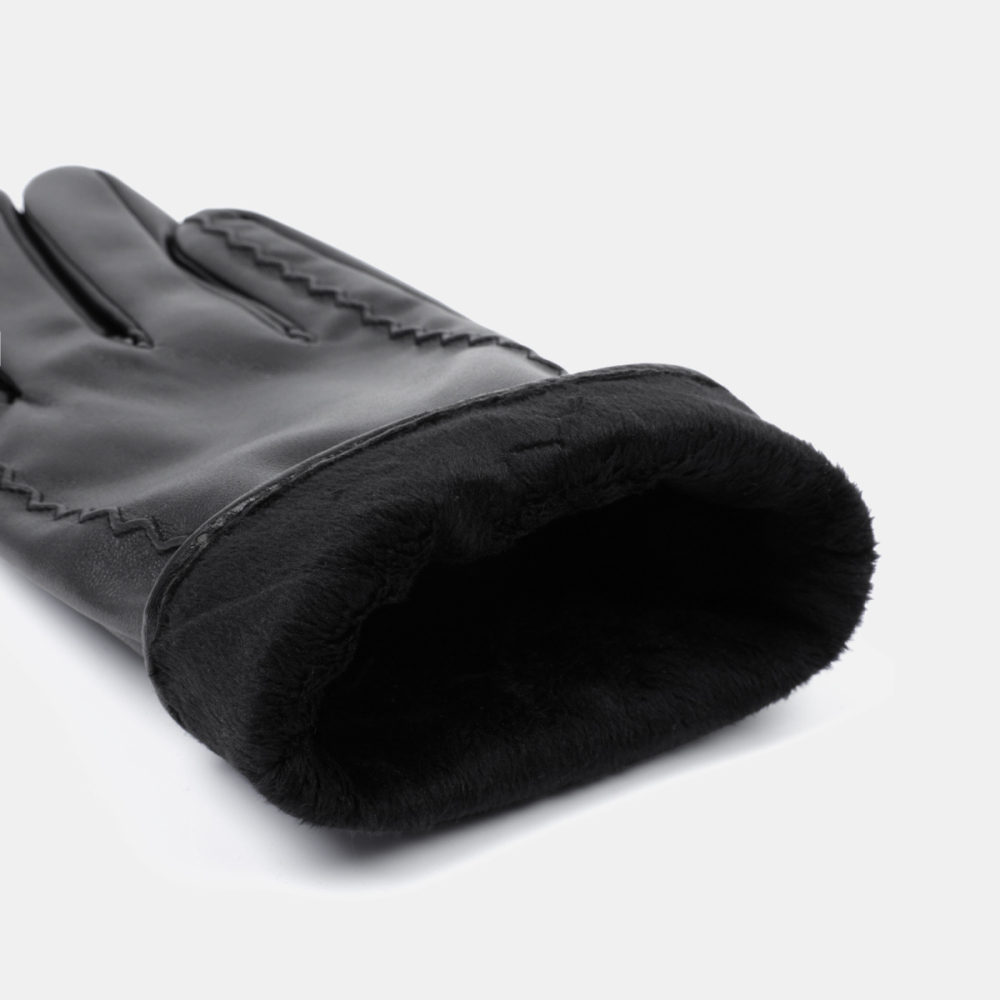 1 Paire De Gants Pour Femmes En Pu Avec Nœud Papillon Uni Image4