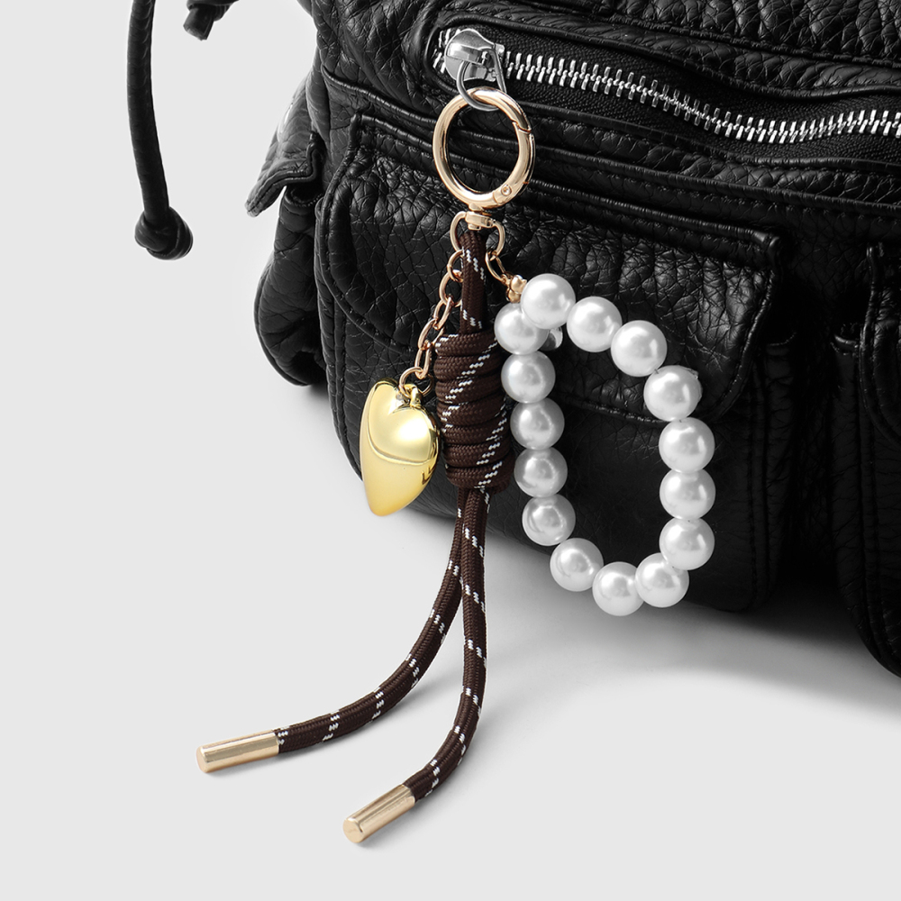 1 Breloque De Sac En Perles En Forme De Cœur Image4