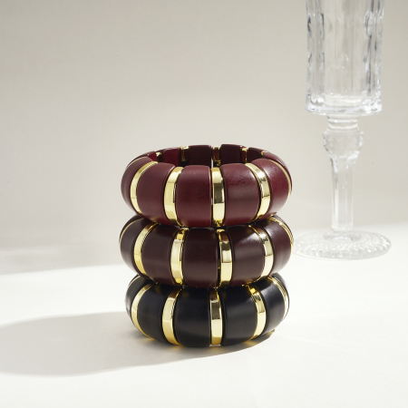 Bracelet quotidien en acrylique à perles pour femme, forme irrégulière, 1 pièce 2