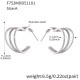 Boucles d'oreilles couleur acier F753-A Image2