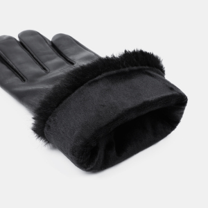 1 Paire De Gants En Peluche Pu De Couleur Unie h5 Image7
