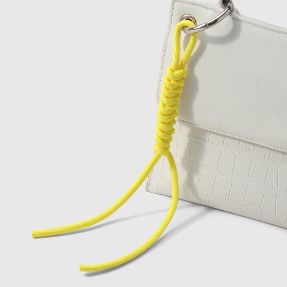1 Breloque Pour Sac Femme En Polyester Tissé Torsadé, Couleur Unie Image4