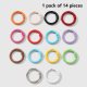 1 lot de 14 boucles rondes multicolores assorties 