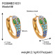 Boucles d'oreilles F650 en zircon bleu - Taille moyenne Image14