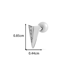 Boucles D'Oreilles Piercing Femme, Forme Irrégulière Et Éclatante, Couleur Cuivre Doré, Zircon. h5 Image2