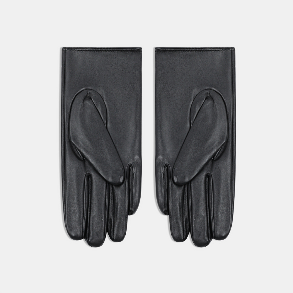 1 Paire De Gants Pour Femmes En Pu Ajourés De Couleur Unie h5Image2