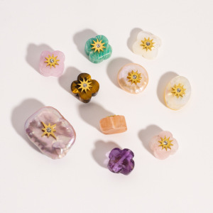 1 Pendentif Simple À Faire Soi-Même En Perles Artificielles Soleil De Forme Irrégulière h5 Image4