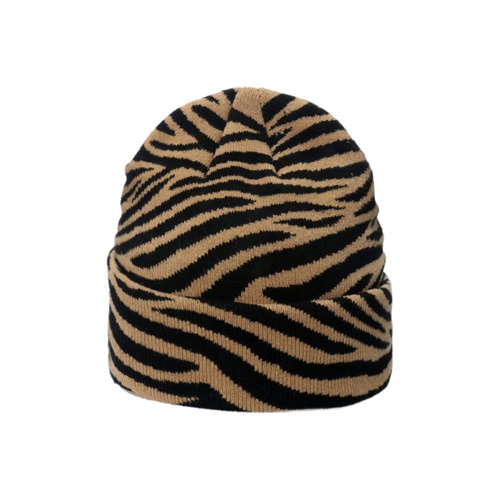 Bonnet Tricoté À Rayures Zèbres Rétro (1 Pièce) h5Image2
