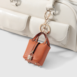 Pochette Pour Casque Audio En Cuir Patchwork (1 Pièce) - Porte-Clés Pour Sac Femme h5 Image4