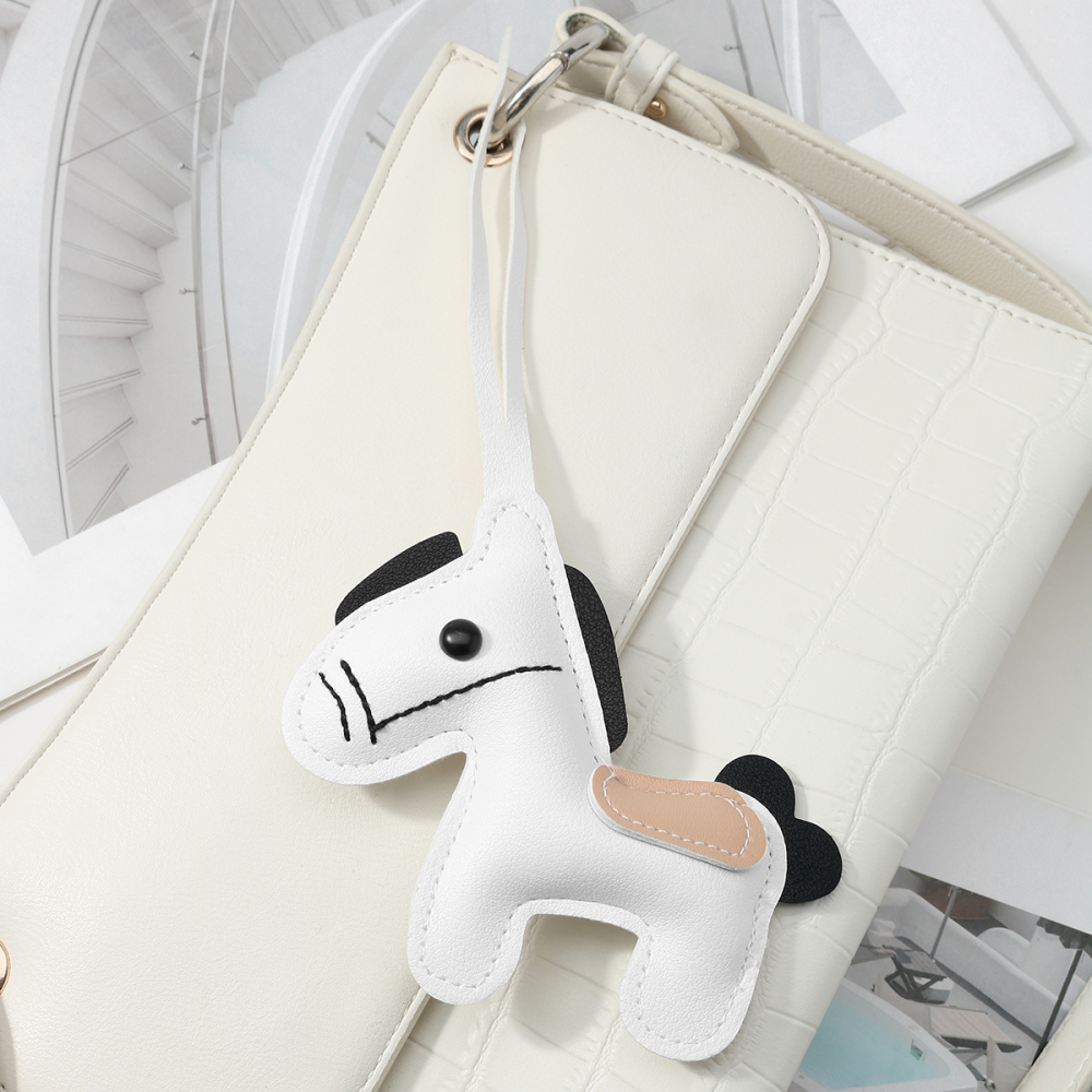 1 Breloque Pour Sac À Main Femme En Cuir Uni, Motif Petit Poney Image4