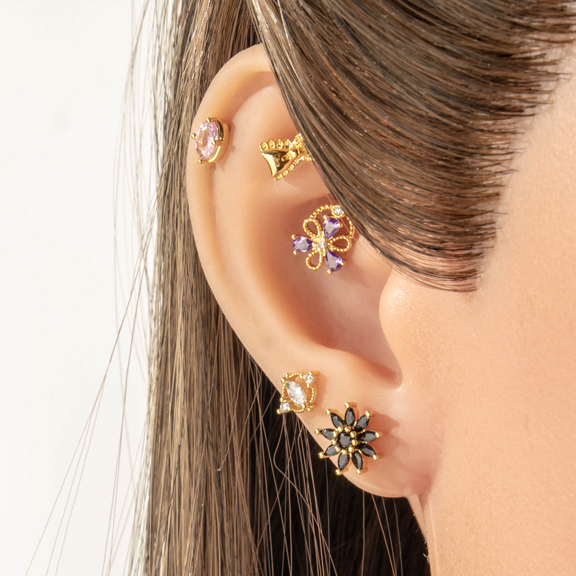 Boucles D'Oreilles Pendantes Délicates En Cuivre Et Zircon, Pour Femme (1 Pièce). Image5