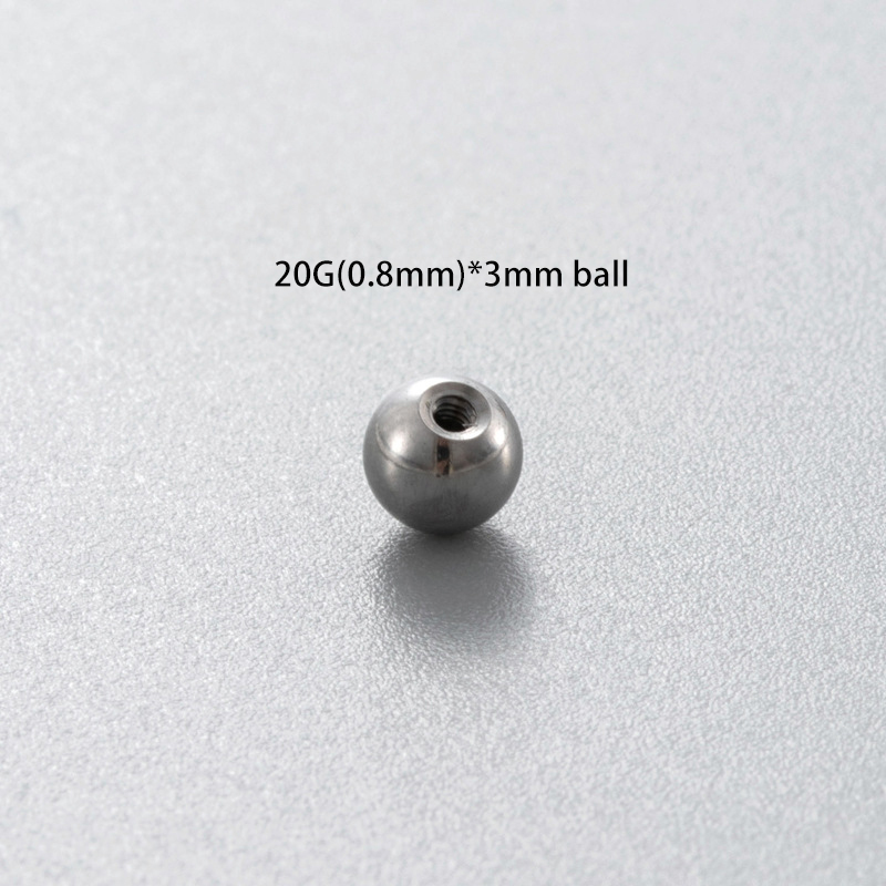 1 Perle Ronde En Acier Inoxydable 316 Étanche, Couleur Unie, Pour Boucle D'Oreille. Image2