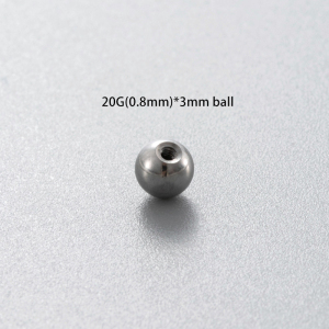 1 Perle Ronde En Acier Inoxydable 316 Étanche, Couleur Unie, Pour Boucle D'Oreille. h5 Image2