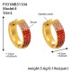 Boucles d'oreilles en zircon rouge F931-4 - Grandes Image10