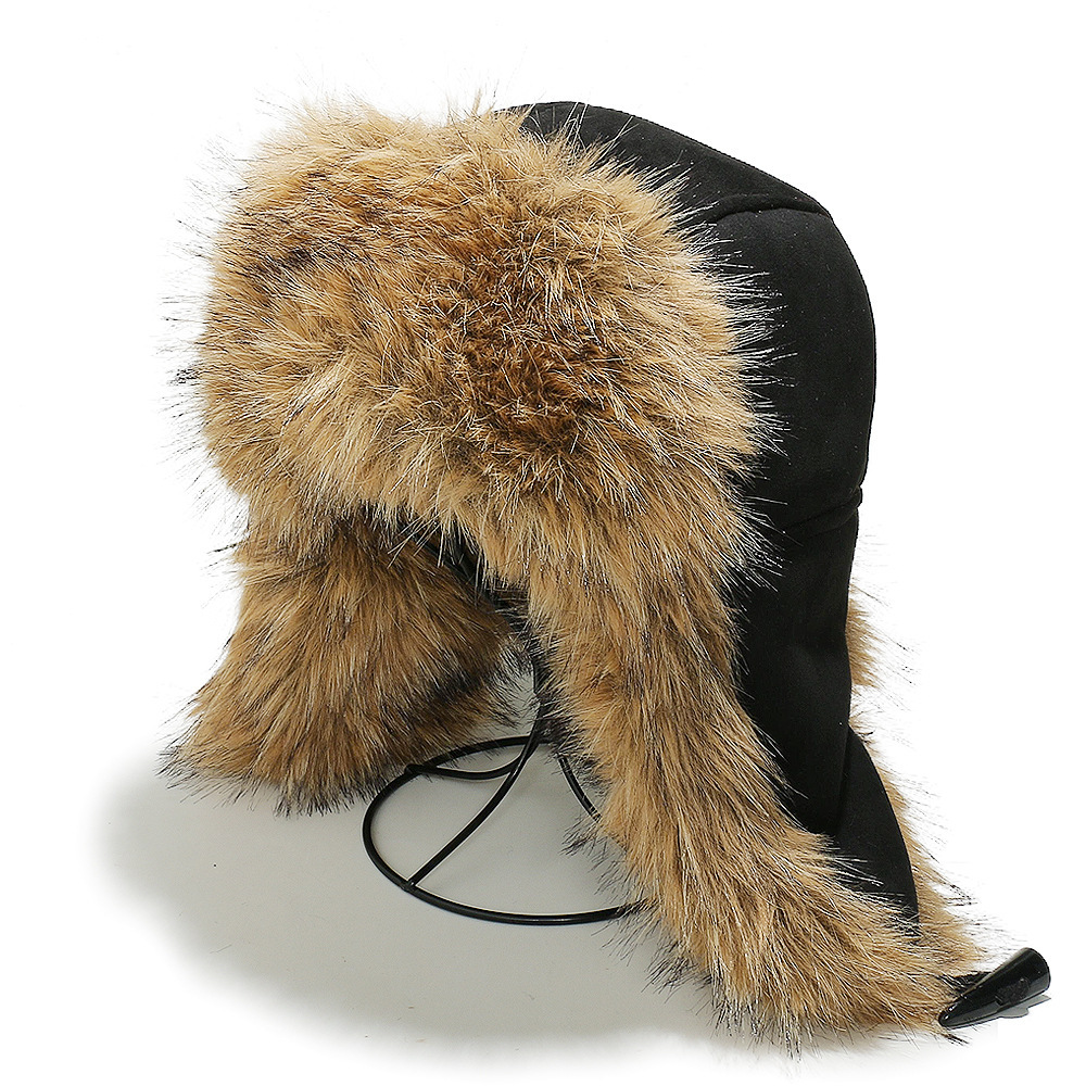 Bonnet De Ski En Daim Peluche Style Punk (1 Pièce) 