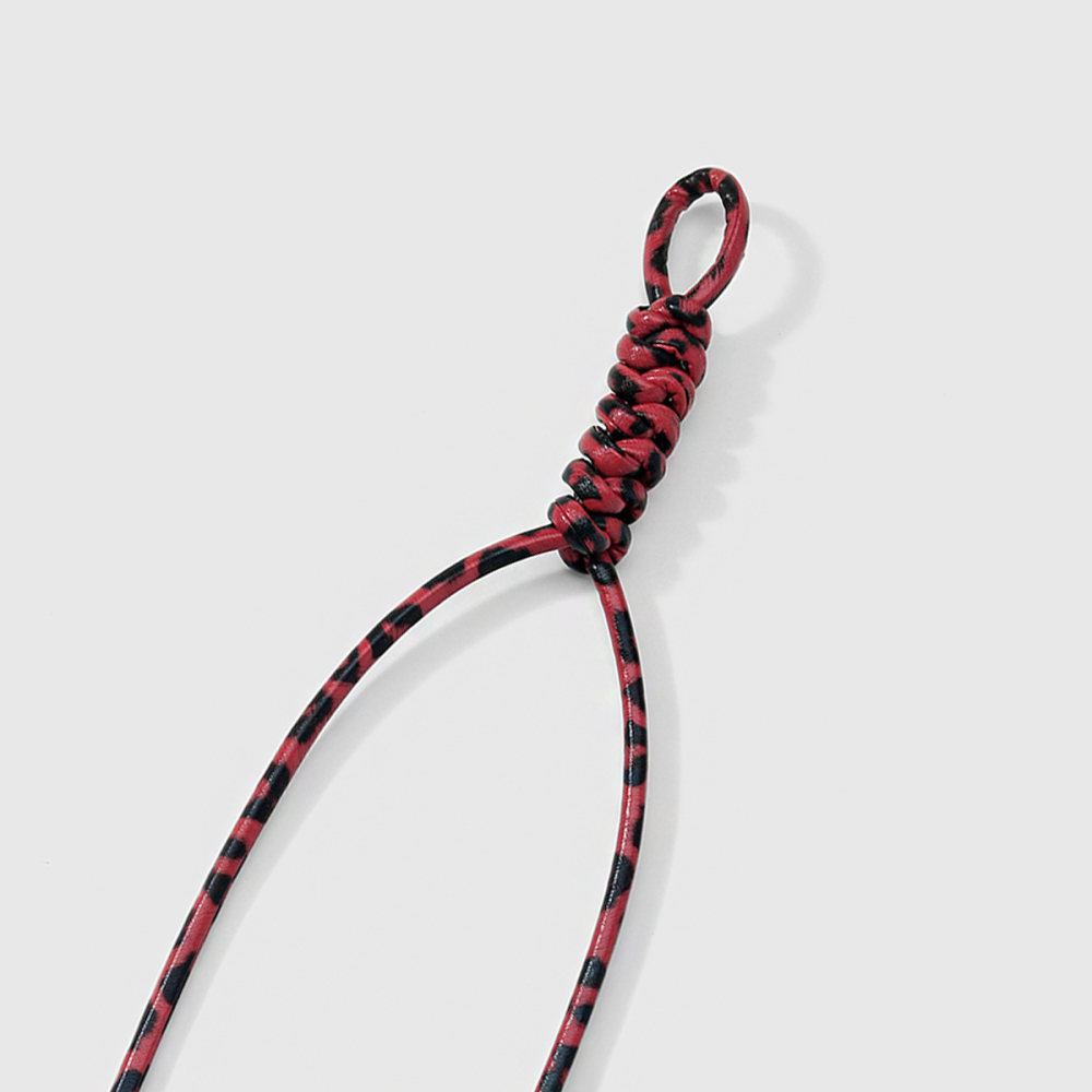 1 Breloque De Sac À Main Femme En Cuir Torsadé Uni, Style Décontracté Image7