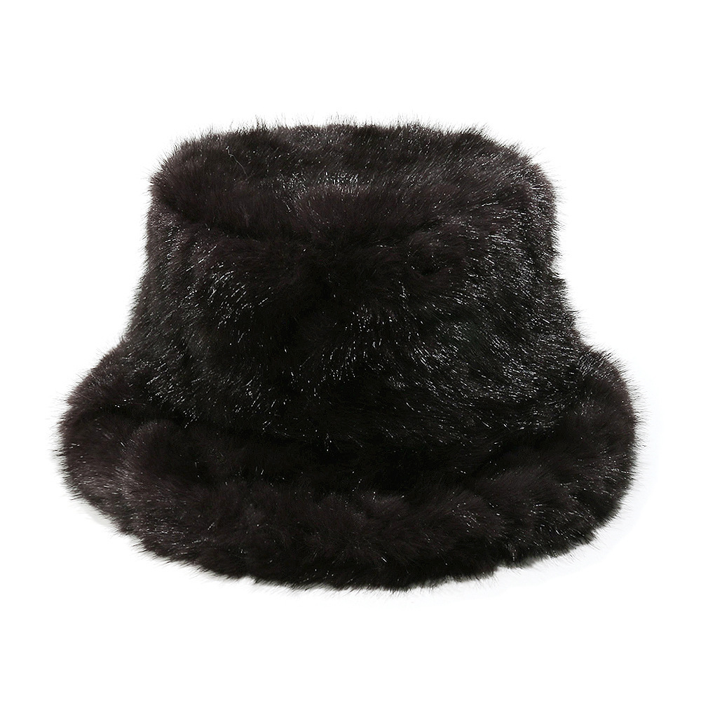 Chapeau De Pêcheur En Peluche Unie (1 Pièce) 