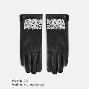 1 Paire De Gants Élégants Unis À Perles Pour Femmes h5 