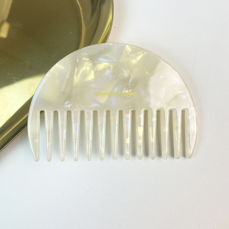 Brosse À Cheveux Vintage En Acétate Coloré (1 Pièce) 