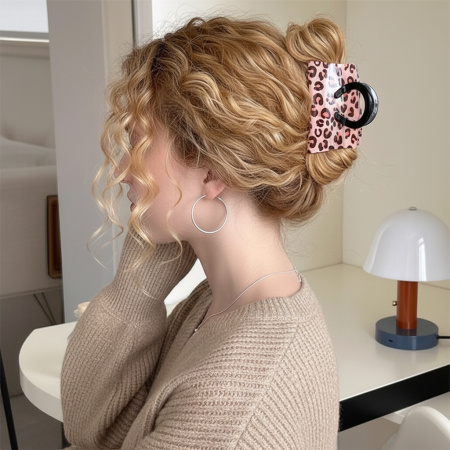 1 mini sac à main imprimé léopard, pinces à cheveux pour femme 2