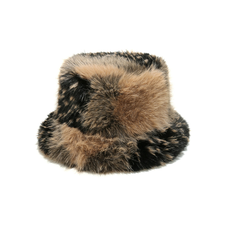 Chapeau de pêcheur rétro en peluche à dégradé de couleurs (1 pièce)