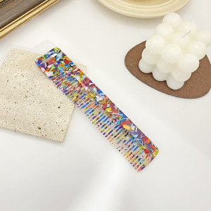 Brosse À Cheveux Vintage En Acétate Coloré (1 Pièce) h5 Image2
