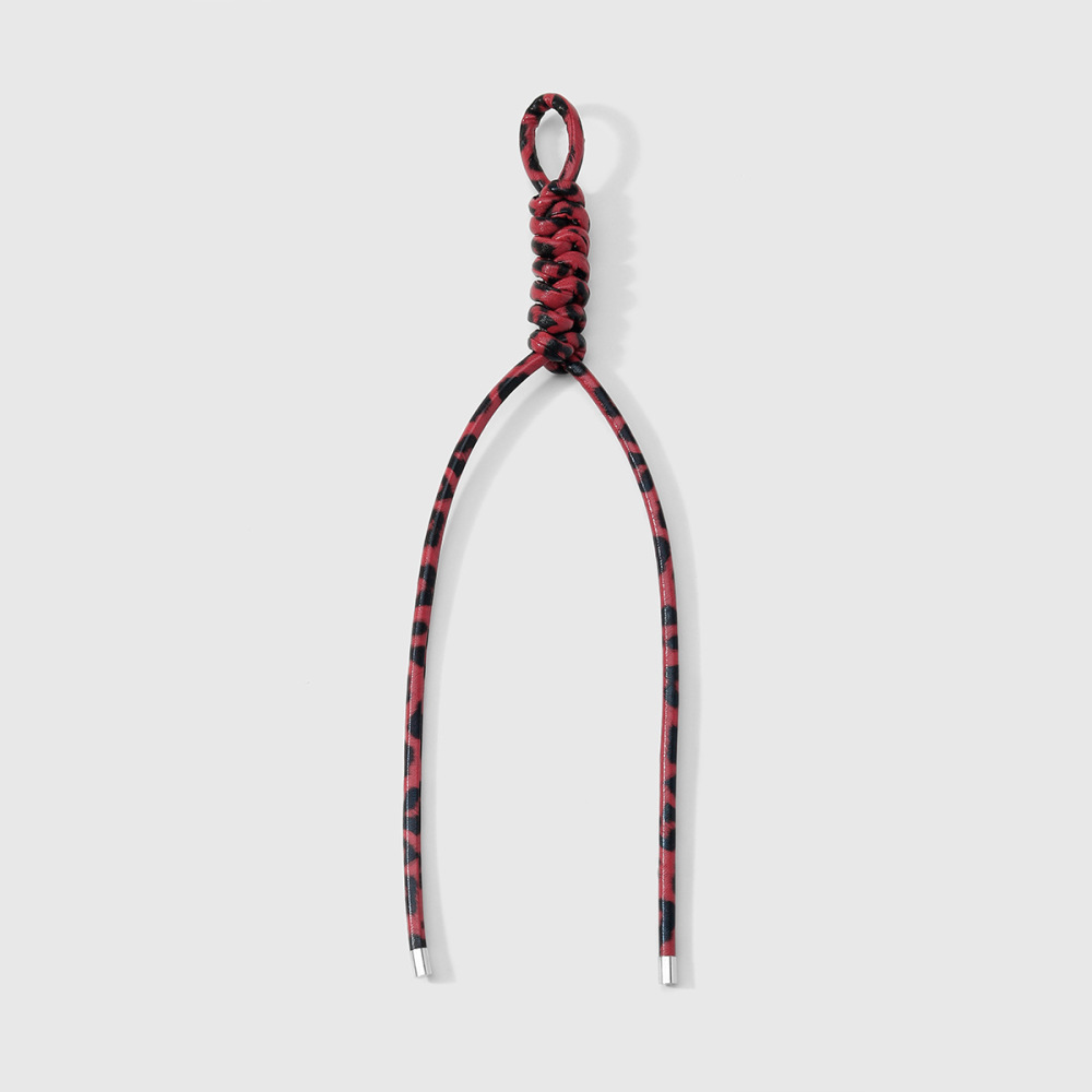 1 Breloque De Sac À Main Femme En Cuir Torsadé Uni, Style Décontracté 