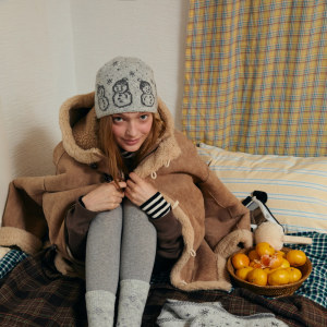 1 Bonnet Tricoté En Laine Pour Femme Avec Motif Bonhomme De Neige h5 Image4