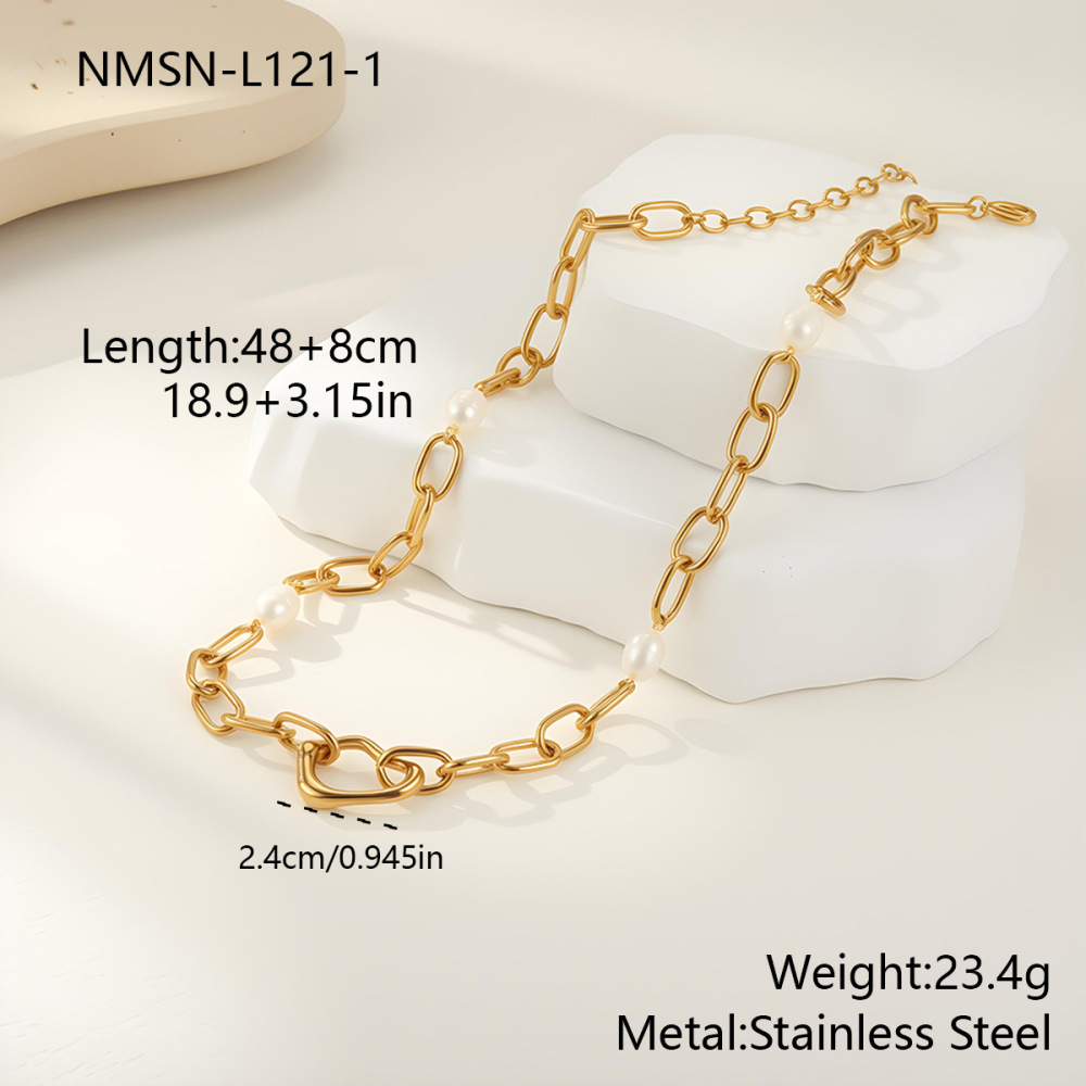 Ensemble De Bijoux Pour Femmes : Chaîne Punk De Forme Irrégulière En Acier Inoxydable Étanche (1 Pièce) 