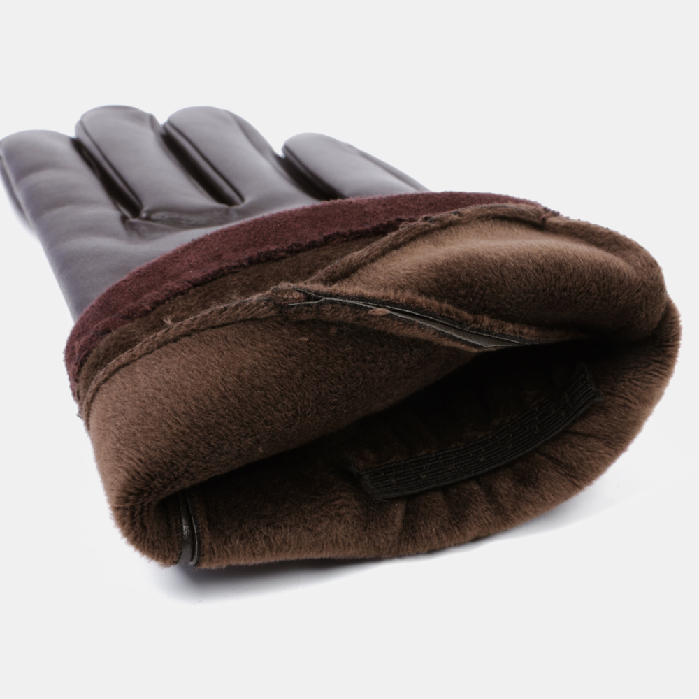 1 Paire De Gants Pour Femmes En Pu De Couleur Unie Image4