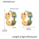 F659 - Boucles d'oreilles saphir et zircon Image5