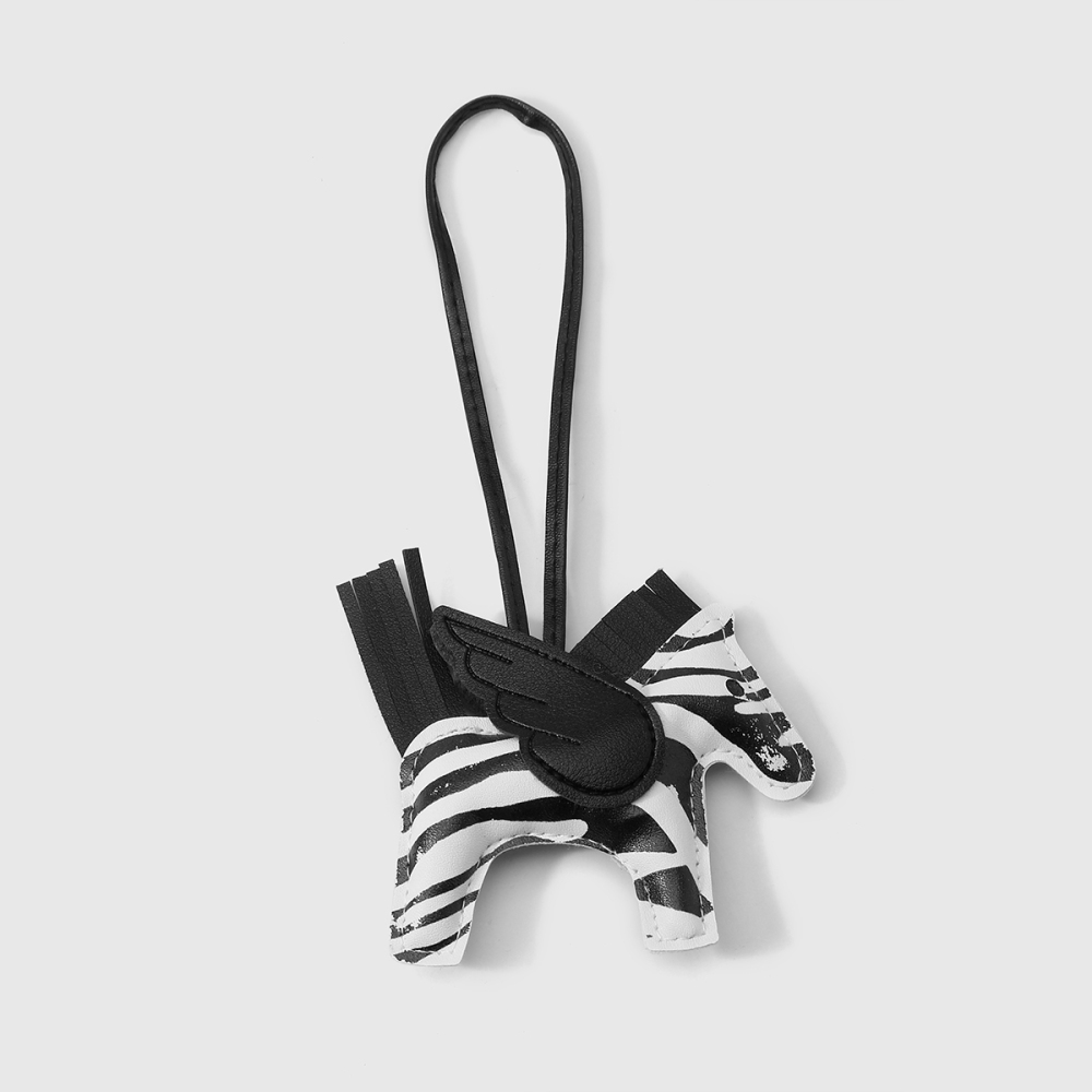 1 Breloque De Sac En Cuir Pour Femme, Motif Poney Et Ailes Mignons Image7