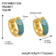 Boucles d'oreilles en zircon bleu foncé F931-7 - Taille moyenne Image20