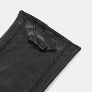 1 Paire De Gants Pour Femmes En Pu Avec Nœud Papillon Uni h5 Image3