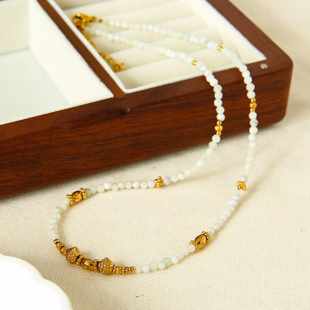Collier De Perles Bohèmes En Pierres Naturelles, 1 Pièce h5Image3