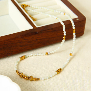 Collier De Perles Bohèmes En Pierres Naturelles, 1 Pièce h5 Image3