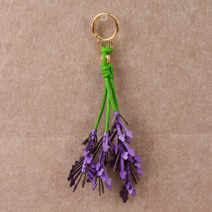 1 Breloque De Sac Pour Femme, Motif Lavande Violette, Romantique Et Fraîche h5 Image4