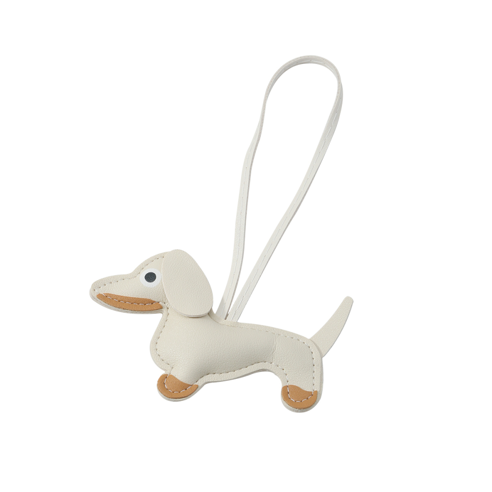 1 Breloque De Sac En Cuir Pour Femme, Motif Chiot Rétro Image6