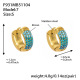Boucles d'oreilles F931-7 en zircon bleu foncé - Petites Image21