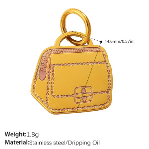 Pendentif Doré Étanche En Acier Inoxydable Pour Mini-Sac À Faire Soi-Même h5
