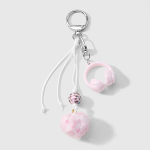 1 Mini Casque Audio, Peluche Porte-Clés Pour Sac h5