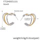 Boucles d'oreilles bicolores F753-B Image6