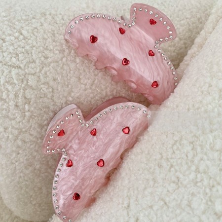 Pinces à cheveux pour femmes en acétate Sweet Heart de la série Romantic