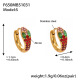 Boucles d'oreilles F650 en zircon rouge - Petites Image12