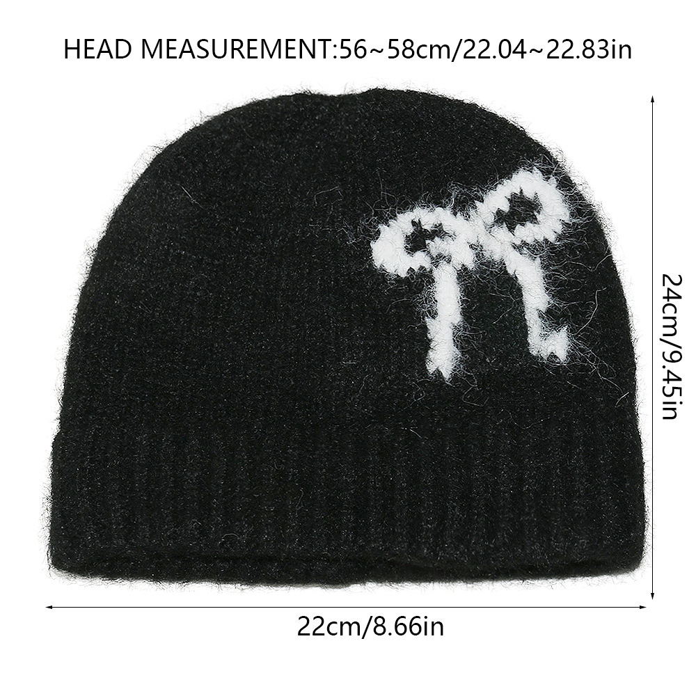 Bonnet Tricoté En Rayonne Avec Nœud Papillon (1 Pièce) h5Image4