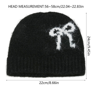 Bonnet Tricoté En Rayonne Avec Nœud Papillon (1 Pièce) h5 Image4